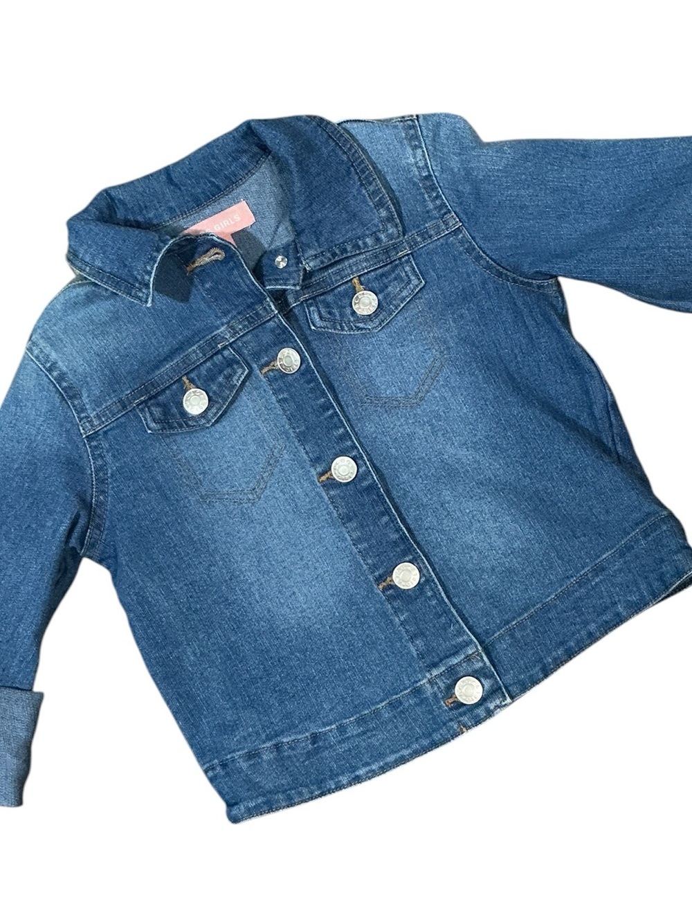 Disney Winnie the Pooh Upcycled Stretch Denim Girl’s Jacket - Picture 2 of 7